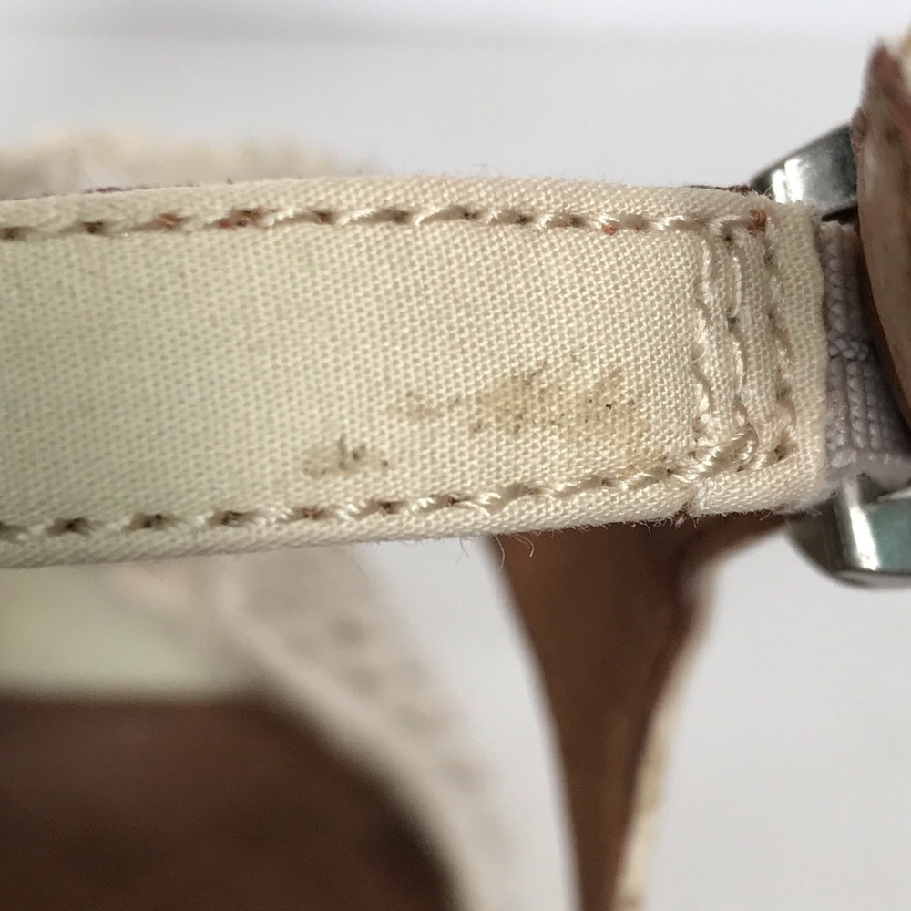 Lucky Brand Crochet Macrame Wedge Sandals Boho - Picture 7 of 8
